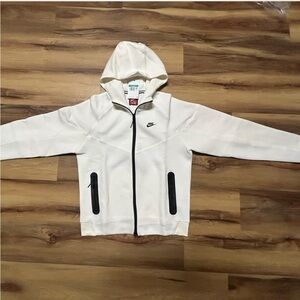 Nike Cream Hoodie with Black Swoosh